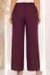Pantaloni din bumbac visinii cu un croi drept si buzunare laterale 3 - StarShinerS.ro