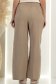 Pantaloni din bumbac bej cu un croi drept si buzunare laterale 4 - StarShinerS.ro