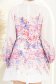 Rochie din bumbac mov scurta in clos cu imprimeu floral si curea 6 - StarShinerS.ro