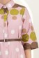Rochie din bumbac roz in clos midi cu accesoriu tip curea 4 - StarShinerS.ro