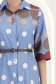 Rochie din bumbac albastra-deschis in clos midi cu accesoriu tip curea 4 - StarShinerS.ro