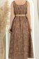 Rochie din bumbac maro lunga clos cu elastic in talie si buzunare laterale 6 - StarShinerS.ro