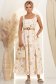 Rochie din bumbac crem lunga clos cu elastic in talie si buzunare laterale 1 - StarShinerS.ro