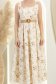 Rochie din bumbac crem lunga clos cu elastic in talie si buzunare laterale 4 - StarShinerS.ro