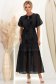Rochie din material fin la atingere neagra midi cu croi larg 2 - StarShinerS.ro