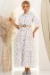 Rochie din material fin la atingere alba lunga cu croi larg si curea 1 - StarShinerS.ro