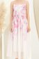 Rochie din material fin la atingere roz imprimata midi in clos cu cordon 5 - StarShinerS.ro