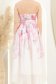 Rochie din material fin la atingere roz imprimata midi in clos cu cordon 6 - StarShinerS.ro
