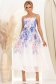 Rochie din material fin la atingere mov imprimata midi in clos cu cordon 3 - StarShinerS.ro