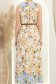 Rochie din viscoza crem lunga cu croi larg si guler tip esarfa 6 - StarShinerS.ro
