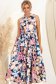 Rochie din viscoza bleumarin midi cu croi larg si cordon detasabil 3 - StarShinerS.ro