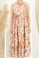 Rochie din viscoza roz midi cu croi larg si cordon detasabil 6 - StarShinerS.ro