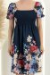 Rochie din bumbac bleumarin scurta in clos cu umerii goi 5 - StarShinerS.ro