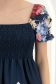 Rochie din bumbac bleumarin scurta in clos cu umerii goi 4 - StarShinerS.ro
