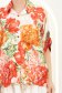 Compleu din material fluid rosu cu un croi larg si imprimeu floral 3 - StarShinerS.ro
