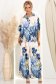 Compleu din material fluid bleumarin cu un croi larg si imprimeu floral 2 - StarShinerS.ro