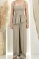 Compleu din viscoza crem cu croi larg si top cu peplum 5 - StarShinerS.ro