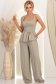 Compleu din viscoza crem cu croi larg si top cu peplum 3 - StarShinerS.ro
