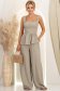 Compleu din viscoza crem cu croi larg si top cu peplum 1 - StarShinerS.ro