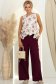 Bluza dama din bumbac alba imprimata floral cu un croi drept si peplum 3 - StarShinerS.ro