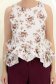 Bluza dama din bumbac alba imprimata floral cu un croi drept si peplum 5 - StarShinerS.ro