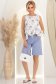 Top dama din bumbac alb cu imprimeu floral cu un croi drept si peplum 3 - StarShinerS.ro