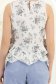 Top dama din bumbac alb cu imprimeu floral cu un croi drept si peplum 6 - StarShinerS.ro