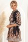 Rochie din material fluid neagra scurta cu croi larg si curea 2 - StarShinerS.ro