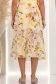 Fusta din material fluid galbena midi in clos cu imprimeu floral 3 - StarShinerS.ro