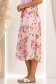 Fusta din material fluid roz midi in clos cu imprimeu floral 3 - StarShinerS.ro