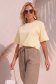 Tricou din viscoza galben cu un croi larg si decolteu rotunjit 1 - StarShinerS.ro