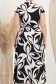 Rochie din in neagra lunga cu croi larg si buzunare - StarShinerS 4 - StarShinerS.ro