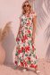 Rochie din in rosie lunga cu croi larg si buzunare - StarShinerS 1 - StarShinerS.ro