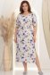 Rochie din in ivoire midi cu croi larg si cordon detasabil - StarShinerS 2 - StarShinerS.ro