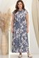 Rochie din viscoza imprimata lunga cu croi larg si buzunare- StarShinerS 1 - StarShinerS.ro