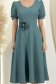 Rochie verde midi in clos cu brosa florala si buzunare - StarShinerS 5 - StarShinerS.ro
