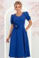 Rochie albastra midi in clos cu brosa florala si buzunare - StarShinerS 3 - StarShinerS.ro
