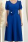 Rochie albastra midi in clos cu brosa florala si buzunare - StarShinerS 5 - StarShinerS.ro