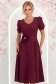 Rochie zmeura midi in clos cu brosa florala si buzunare - StarShinerS 2 - StarShinerS.ro