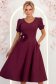 Rochie zmeura midi in clos cu brosa florala si buzunare - StarShinerS 1 - StarShinerS.ro