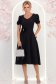 Rochie neagra midi in clos cu brosa florala si buzunare - StarShinerS 3 - StarShinerS.ro