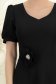 Rochie neagra midi in clos cu brosa florala si buzunare - StarShinerS 4 - StarShinerS.ro