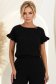 Bluza dama cu maneca scurta din viscoza si in neagra cu volanase - StarShinerS