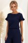 Bluza dama cu maneca scurta din viscoza si in bleumarin cu volanase - StarShinerS 1 - StarShinerS.ro