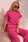 Bluza dama cu maneca scurta din viscoza si in fuchsia cu volanase - StarShinerS 2 - StarShinerS.ro