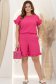 Pantaloni scurti din viscoza si in fuchsia cu buzunare - StarShinerS 1 - StarShinerS.ro