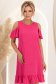 Rochie din viscoza si in fuchsia scurta cu croi larg si umeri decupati - StarShinerS 1 - StarShinerS.ro