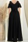 Rochie din voal neagra lunga in clos cu un cordon accesorizat- StarShinerS 6 - StarShinerS.ro