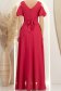 Rochie din voal fuchsia lunga in clos cu un cordon accesorizat- StarShinerS 5 - StarShinerS.ro