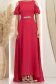 Rochie din voal fuchsia lunga in clos cu un cordon accesorizat- StarShinerS 4 - StarShinerS.ro